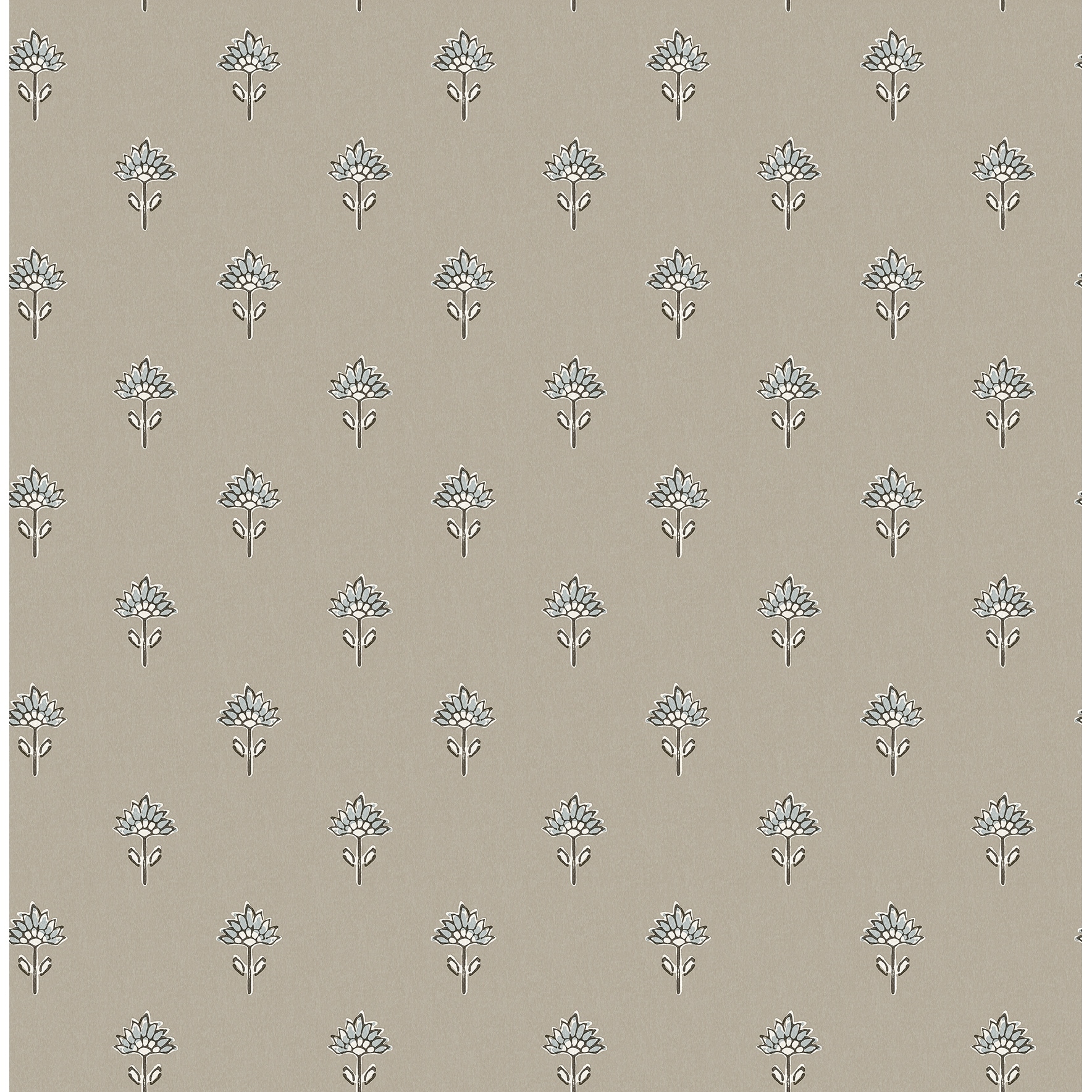 Chesapeake Surdiva Stone Floral Fan Wallpaper