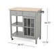 preview thumbnail 2 of 15, Byway Contemporary Kitchen Cart with Wheels by Christopher Knight Home