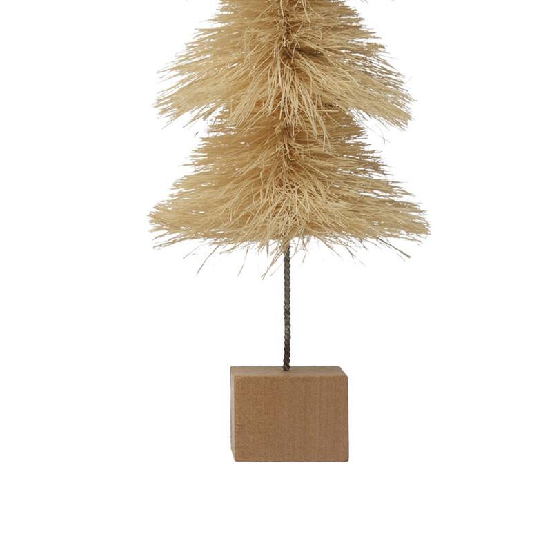 Sisal Bottle Brush Tree with Wood Base