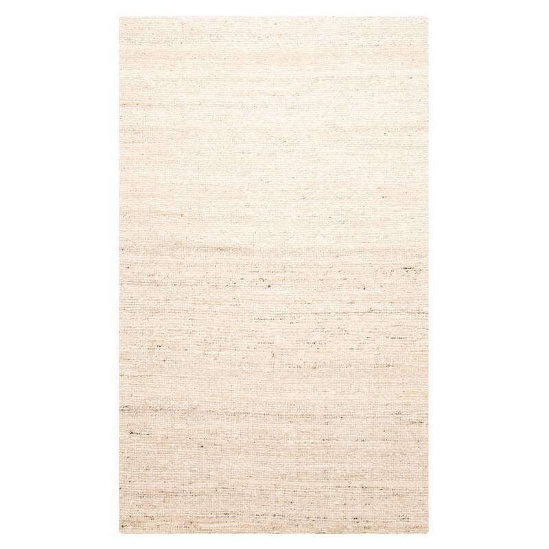 ECARPETGALLERY Braid weave Sienna Beige Wool Rug - 5'1 x 8'4