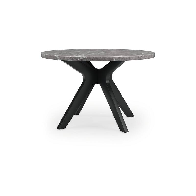 Signature Design by Ashley Glinari Gray/Black Dining Table - 48" W x 48" D x 30" H