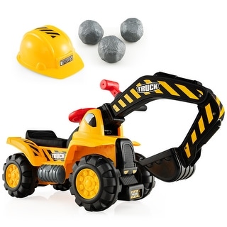 Costway Kids Toddler Ride On Excavator Digger Truck Scooter Seat