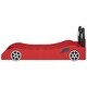preview thumbnail 26 of 39, Wood Twin Size Race Car-Shaped Kids Platform Bed with LED and Upholstered Backrest, Bedroom Floor Bed Wood Frame for Kids Teens