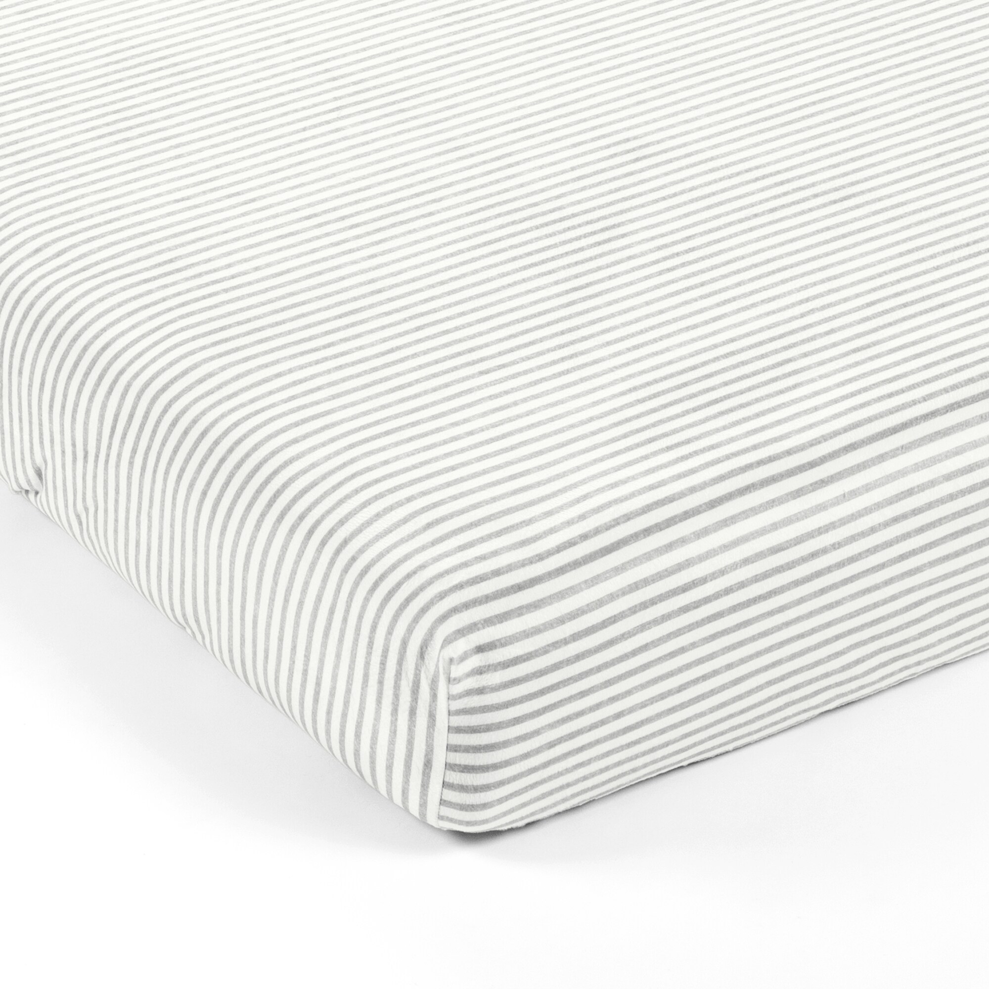 【 開梱 設置?無料 】 Lush 52 - Sheet Crib Fitted Plush & Soft Stripe Baby Decor 帽子