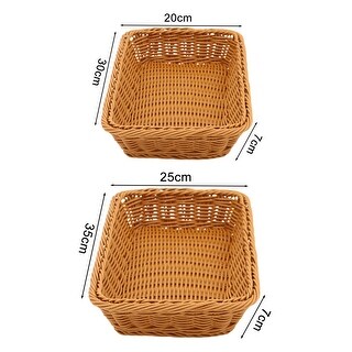 Storage Basket Versatile Tasteless EcoFriendly Rattan Rectangular ...