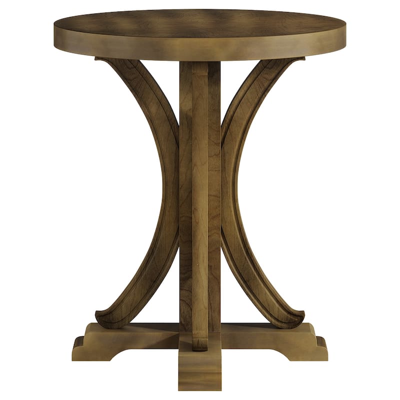 23" Solid Wood Pedestal Dining Table