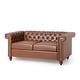 preview thumbnail 39 of 42, Brinkhaven Contemporary Button Tufted Loveseat with Nailhead Trim by Christopher Knight Home