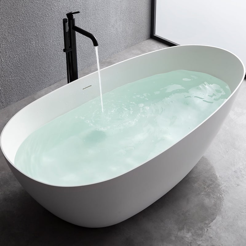 Solid Surface Freestanding Soaking Bathtub