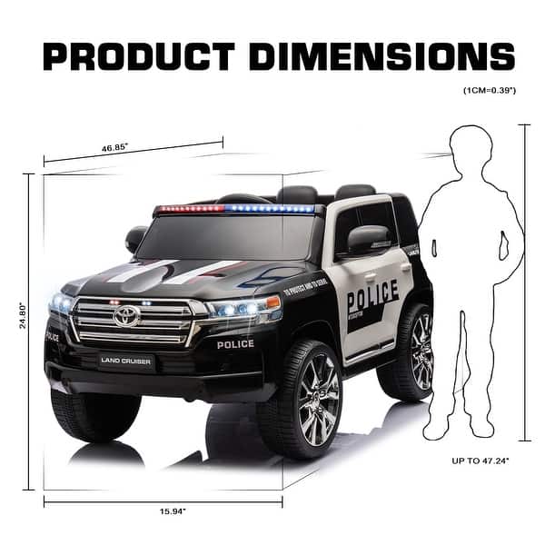 24V Electric Kid Ride On Car with Remote Control - Black White