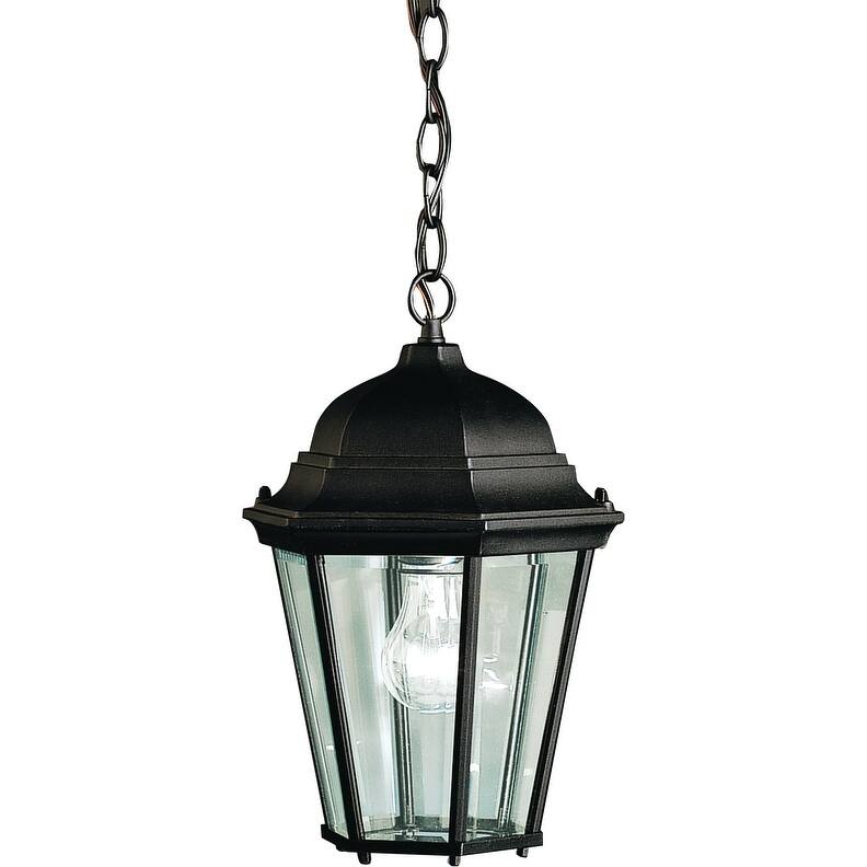 Kichler Madison Single Light 14" Tall Outdoor Lantern Pendant - Black