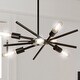 preview thumbnail 1 of 3, Luxury Mid Century Modern Chandelier, 10.5H x 22.055W, with Minimalist Style, Matte Black, UHP4426 by Urban Ambiance