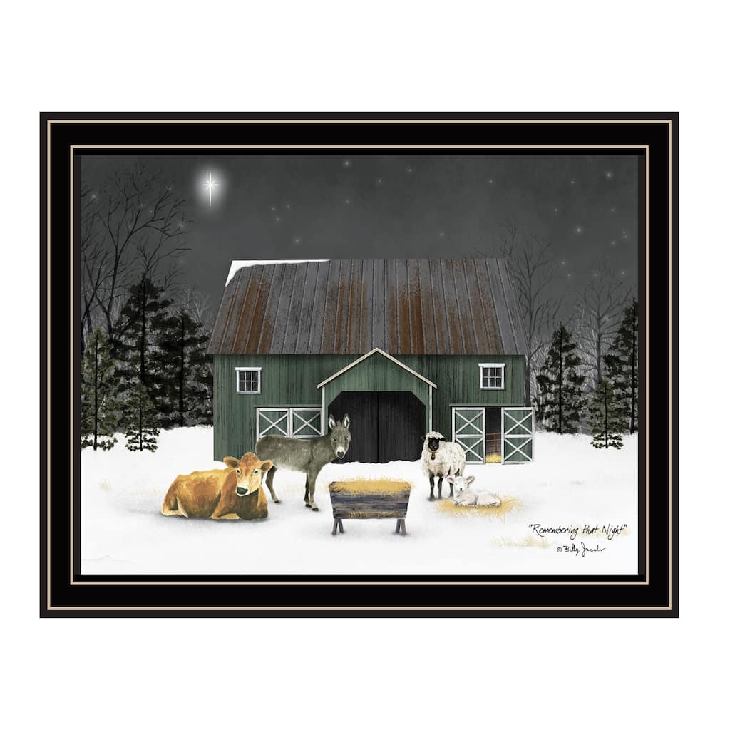 Framed Wall Art - Remembering the Night, Black Frame