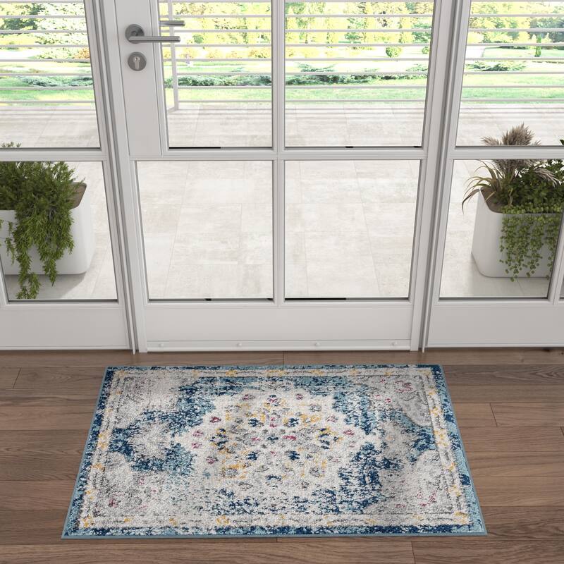 Gematria French Country Medallion Indoor Area Rug