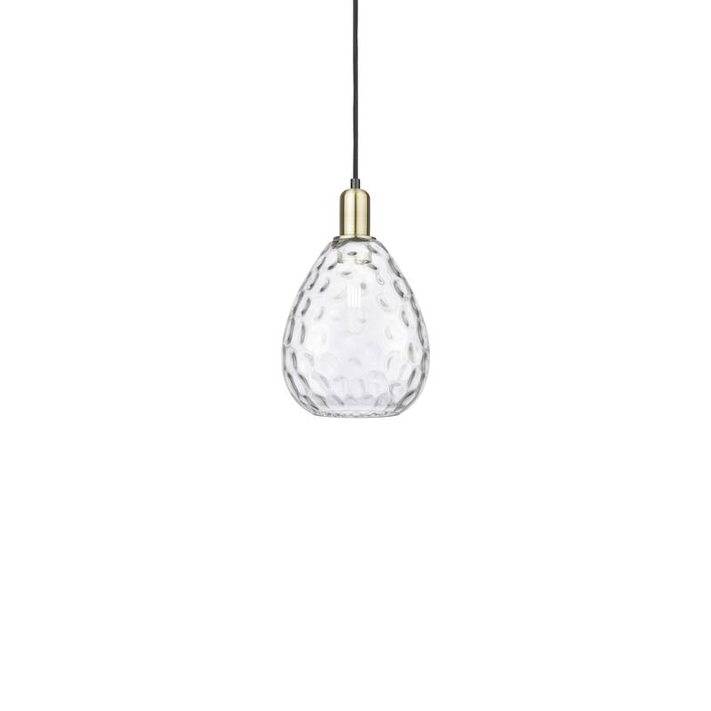 Innovations Lighting 716-1P-13-8 Waverly Pendant Waverly 8" Wide Mini - Black Antique Brass / Clear