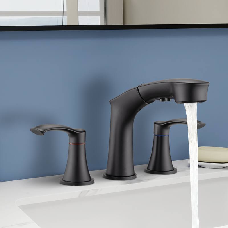 Topcraft Pull Down Two Handle Bathroom Sink Faucet