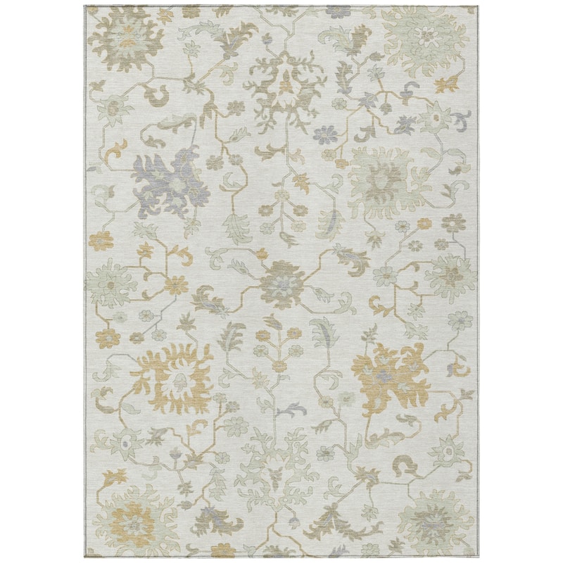 HomeRoots Floral Transitional Rectangle Outdoor Rug