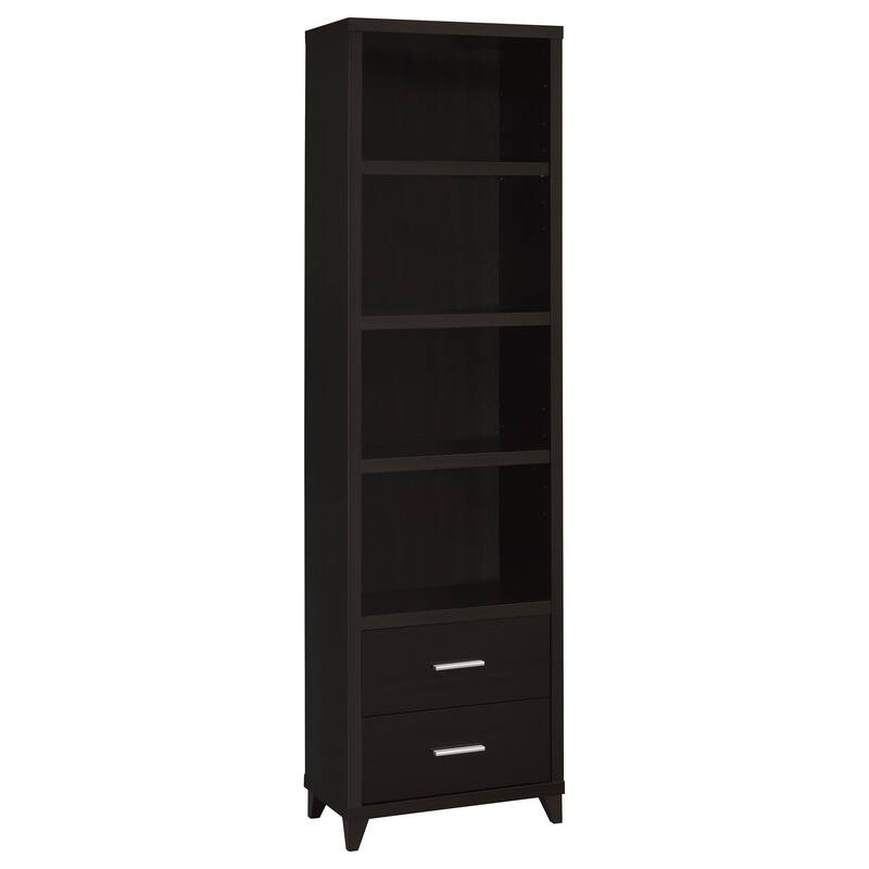 Lewes 4-shelf Engineered Wood Media Tower Cappuccino - Cappuccino