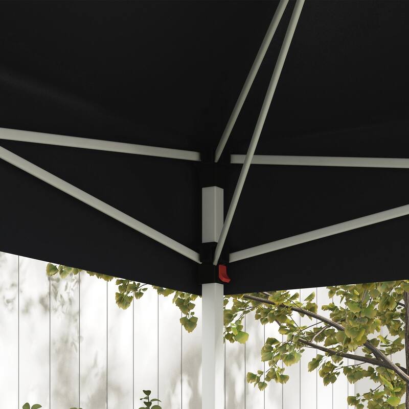 Outsunny 13' x 13' Pop Up Canopy Tent, Instant Sun Shelter, Tents for Parties, Height Adjustable, with Wheeled Carry Bag for
