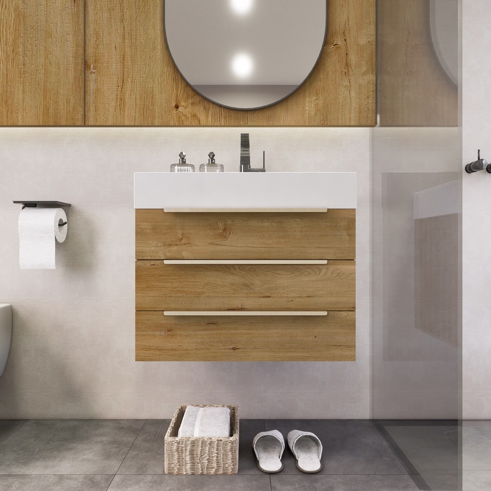 Noble 24" Wall Mounting Vanity with Reinforced Acrylic Sink