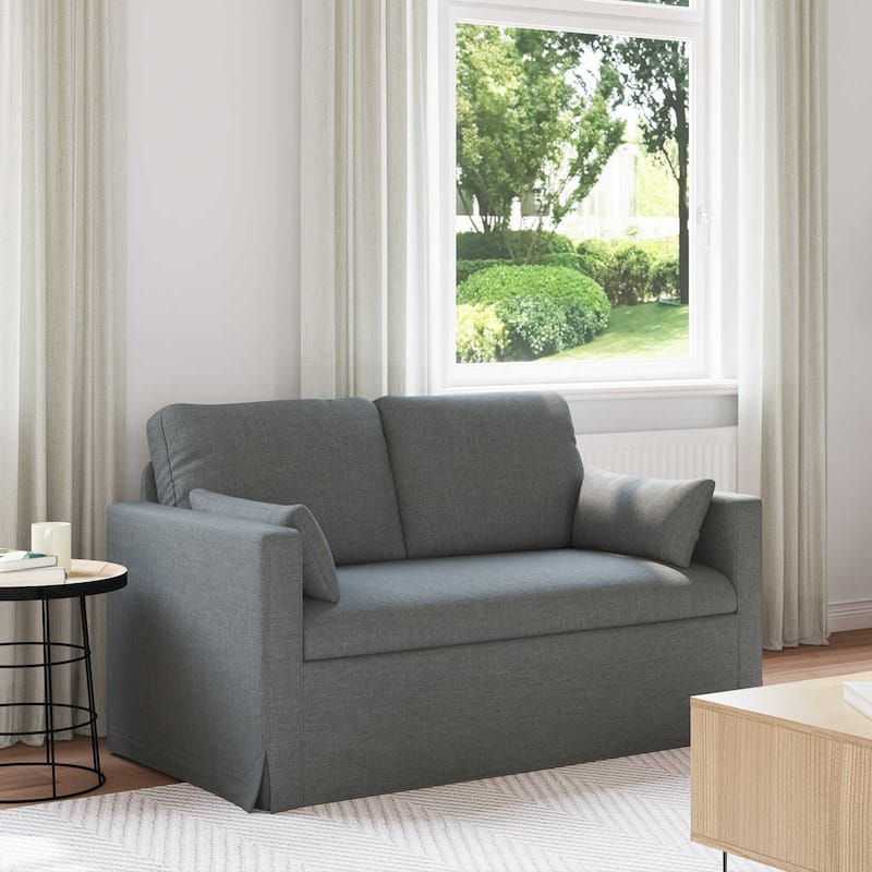 vidaXL Sofa Dark Grey in Fabric - Dark grey-47.24 in