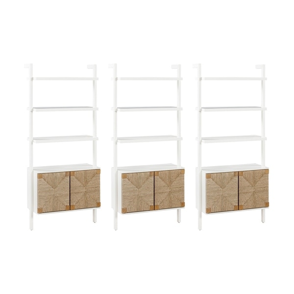 Nathan James Theo Open Shelf Industrial Bookcase with Drawers or