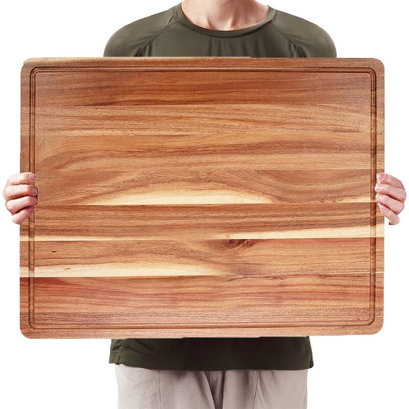 Large Wood Cutting Board 20 x 15 Inch - Brown
