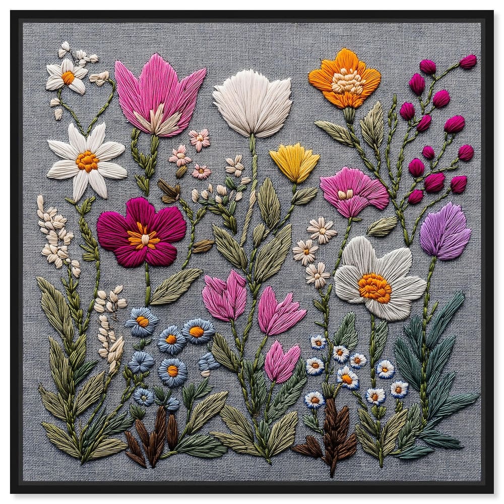 Fabric Flora Canvas by Art Remedy