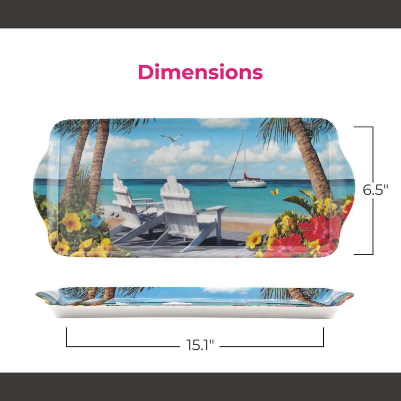 Pimpernel In The Sunshine Melamine Sandwich Tray - 15.25" x 6.5"