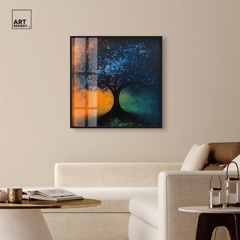 Tree of Opposites II Shadowbox by Art Remedy