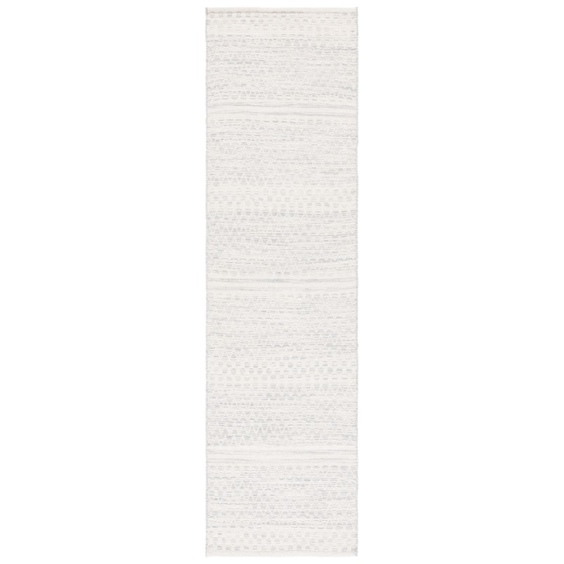 SAFAVIEH Handmade Kilim Gilberte Boho Geometric Wool Rug - 2'3" x 8' Runner - Ivory/Grey