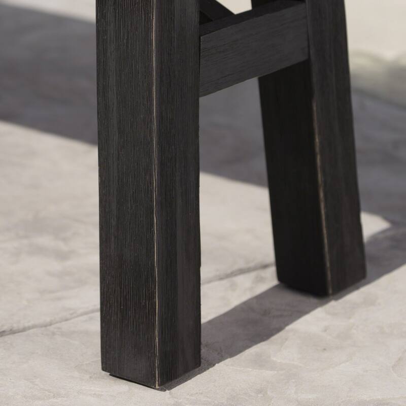 Philippa Outdoor 6 Seater Acacia Wood Dining Set with Wicker Stacking Chairs by Christopher Knight Home