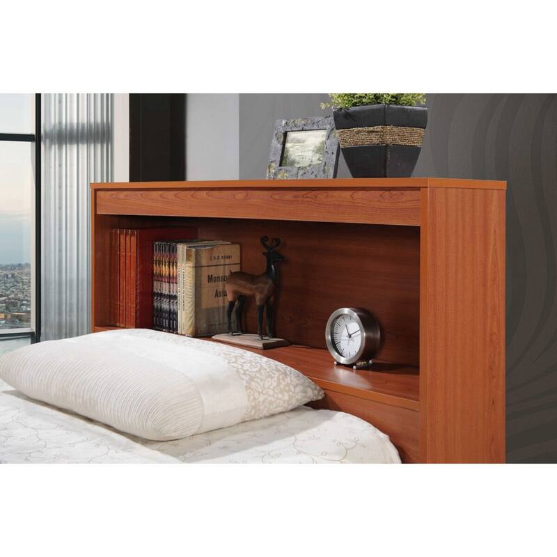 85.5" Cherry Red Captain Bed with 3 Drawers and Headboard - Twin Size