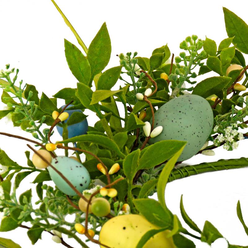 National Tree Company 6 in. Spring Flowers and Eggs Candle Ring - 6 in