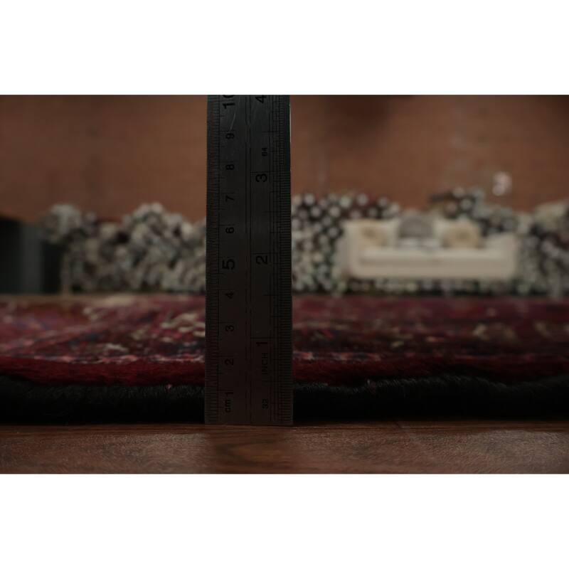 Hand Knotted Oriental 100% Wool Carpet Traditional All-Over Red Turkoman Area Rug - 11' 4'' X 7' 6''