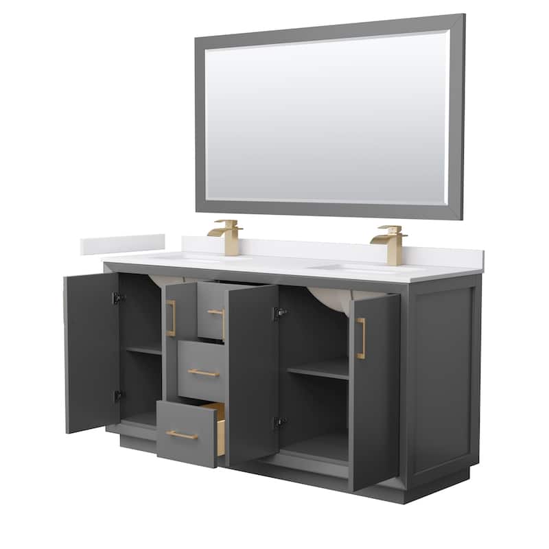 Wyndham Collection WCF414166D-VCA-UNSM58 Strada 66" Free Standing