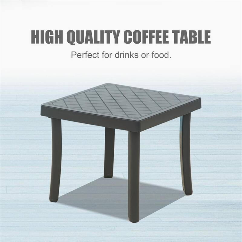 Outdoor Adjustable Backrest Lounge Chair with Side Table (Set of 3)