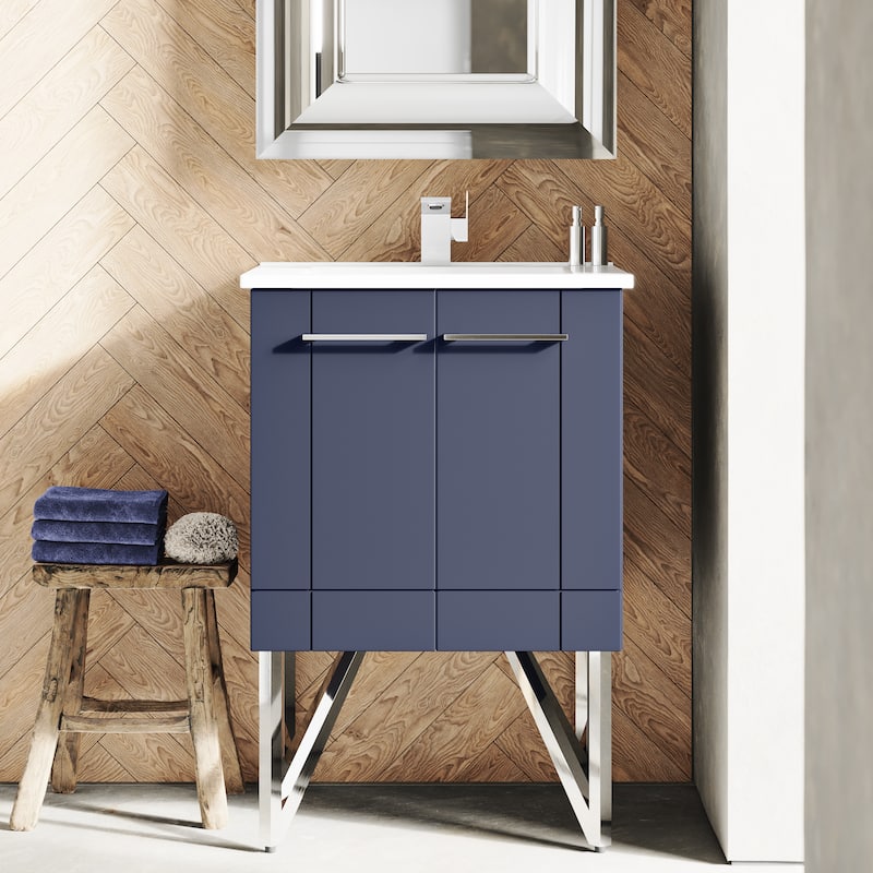 Annecy 24" Bathroom Vanity in Cinder Purple - Purple - Painted - Single Vanities