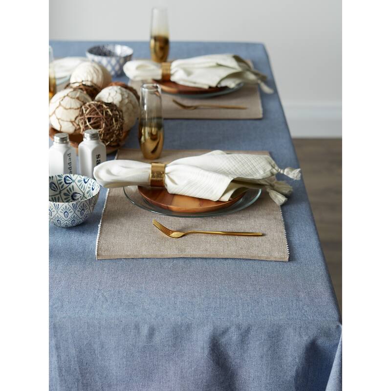 DII Black & White 2-Tone Ribbed Placemat (Set of 6)