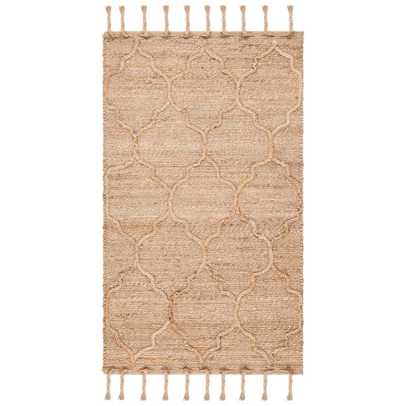 SAFAVIEH Handmade Natural Fiber Karsyn Jute Tassel Rug - 2'3" x 4' - Natural