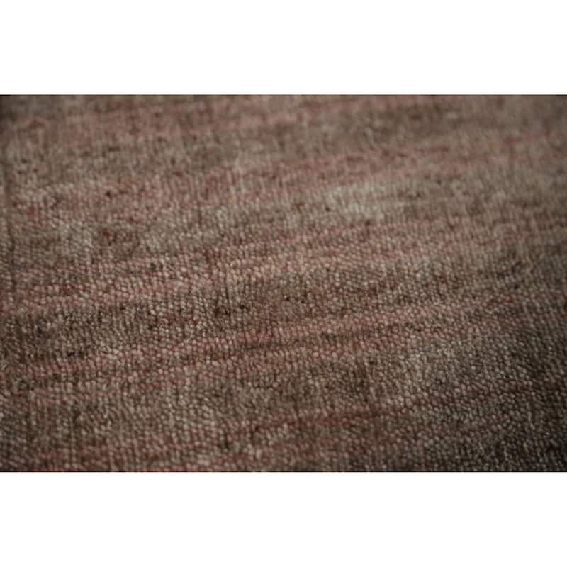 Hand Knotted Oriental 100% Wool Carpet Tribal Tribal Brown Gabbeh Area Rug - 9' 7'' X 8' 0''