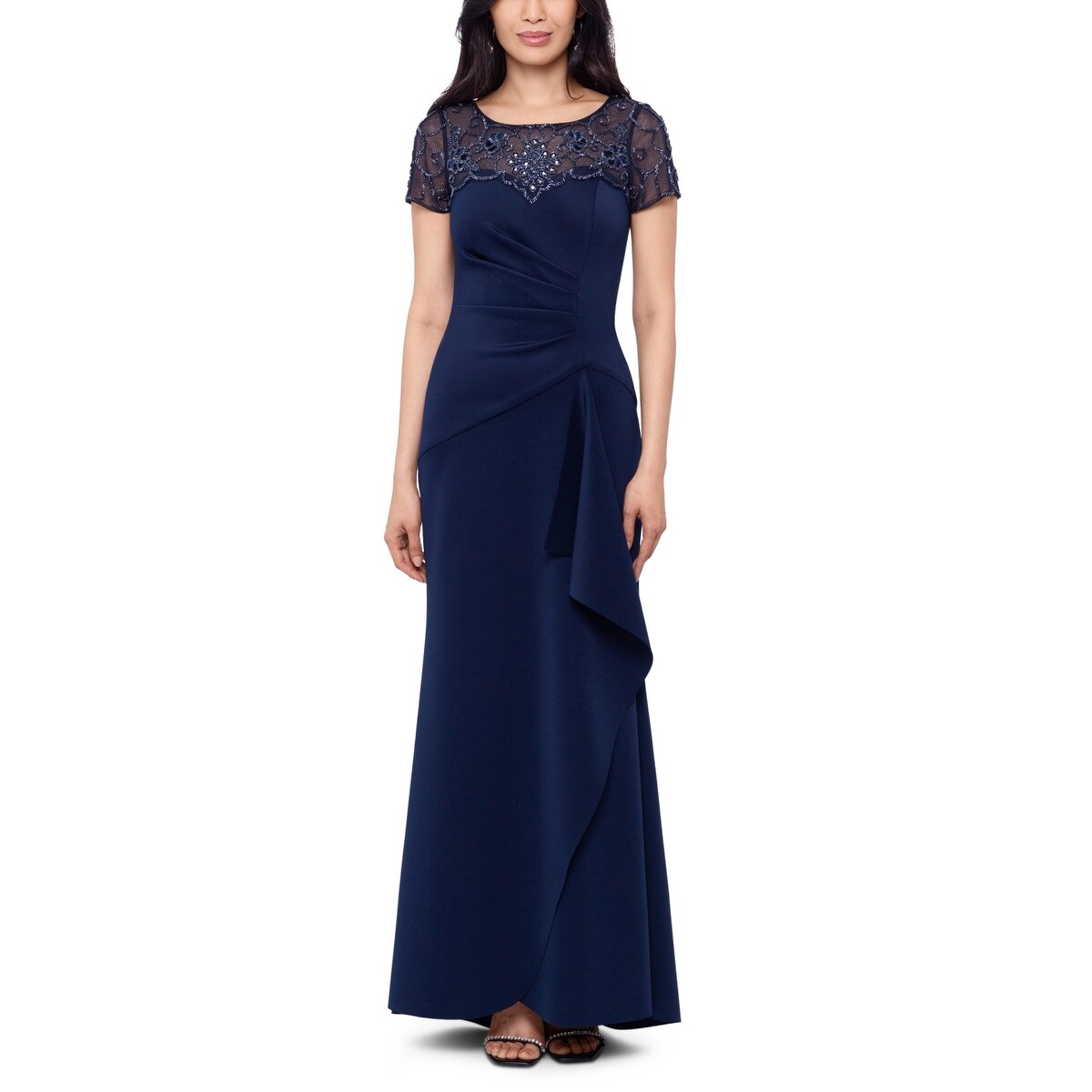 XSCAPE Women's Embellished Top Gown Blue Size 16 - Bed Bath & Beyond -  40576414