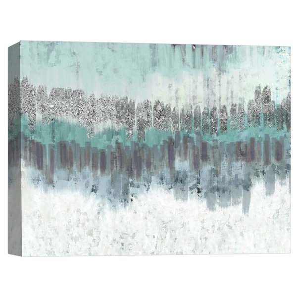 PTM Images 9-124801 PTM Canvas Collection 8" x 10" - "Silver Layer I" Giclee Abstract Art Print on Canvas
