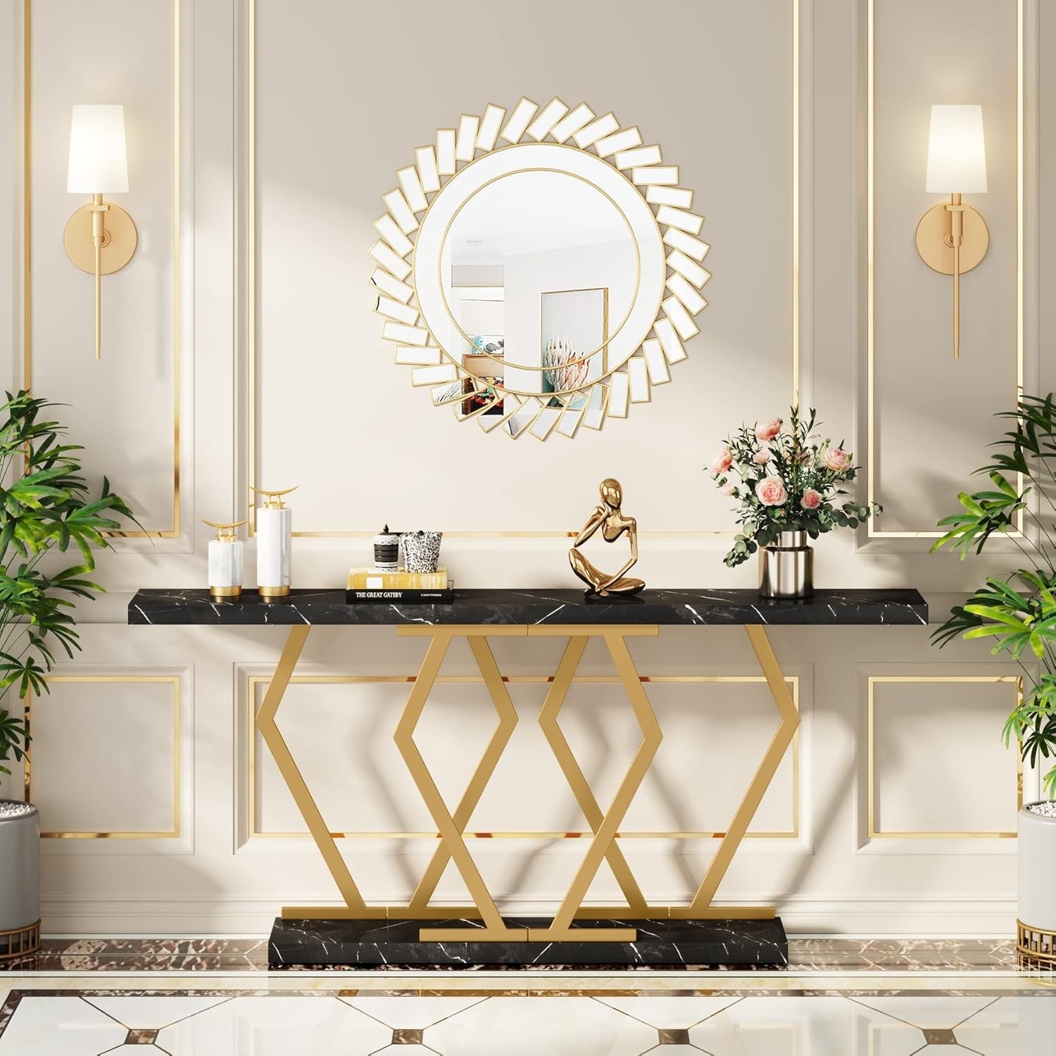 70.9" Extra Long Console Table, Modern Sofa Table, Entryway Accent Table Hallway Foyer Side Table