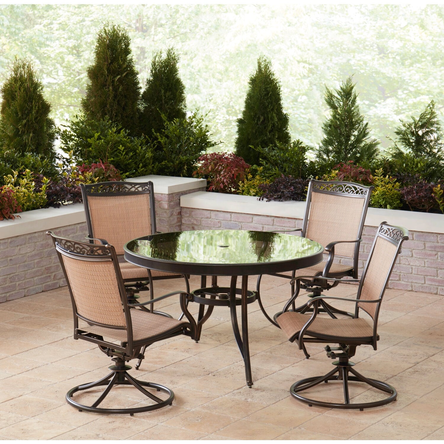 Hanover Fontana Aluminum 5 piece Dining Set Bed Bath Beyond 15963969