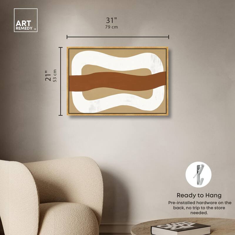 Minimal Wavy I Canvas by Art Remedy