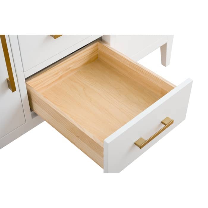 Vanity Art 48" Single Sink Bathroom Vanity Cabinet with Engineered Marble Countertop