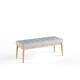 Saxon Mid-century Tufted Ottoman Bench by Christopher Knight Home - Grey