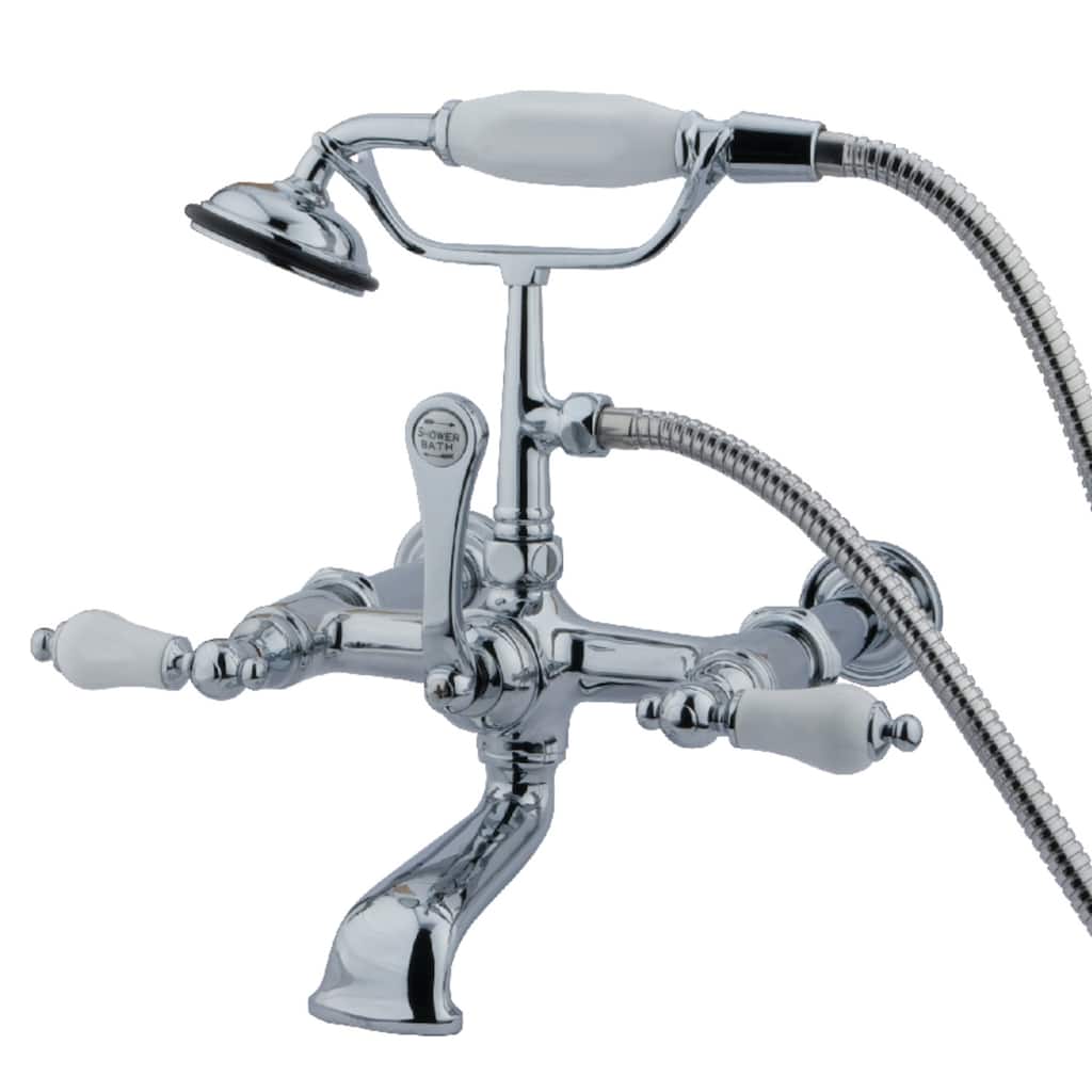 Vintage 7 in. Wall Mount Tub Faucet with Hand Shower