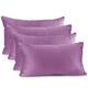 Nestl Solid Microfiber Soft Velvet Throw Pillow Cover (Set of 4) - 12" x 20" - Lavender Dream