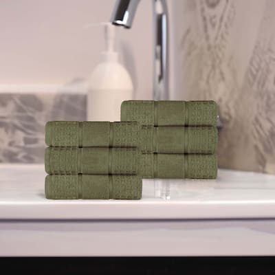 Superior Napa Zero Twist Cotton Soft Waffle Hand Towel Set of 6